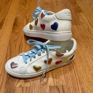 Kurt Geiger London leather heart sneakers. Size 9 (EU 39)